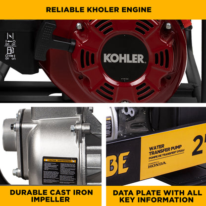 2" Water Transfer Pump with Kohler SH270 Engine