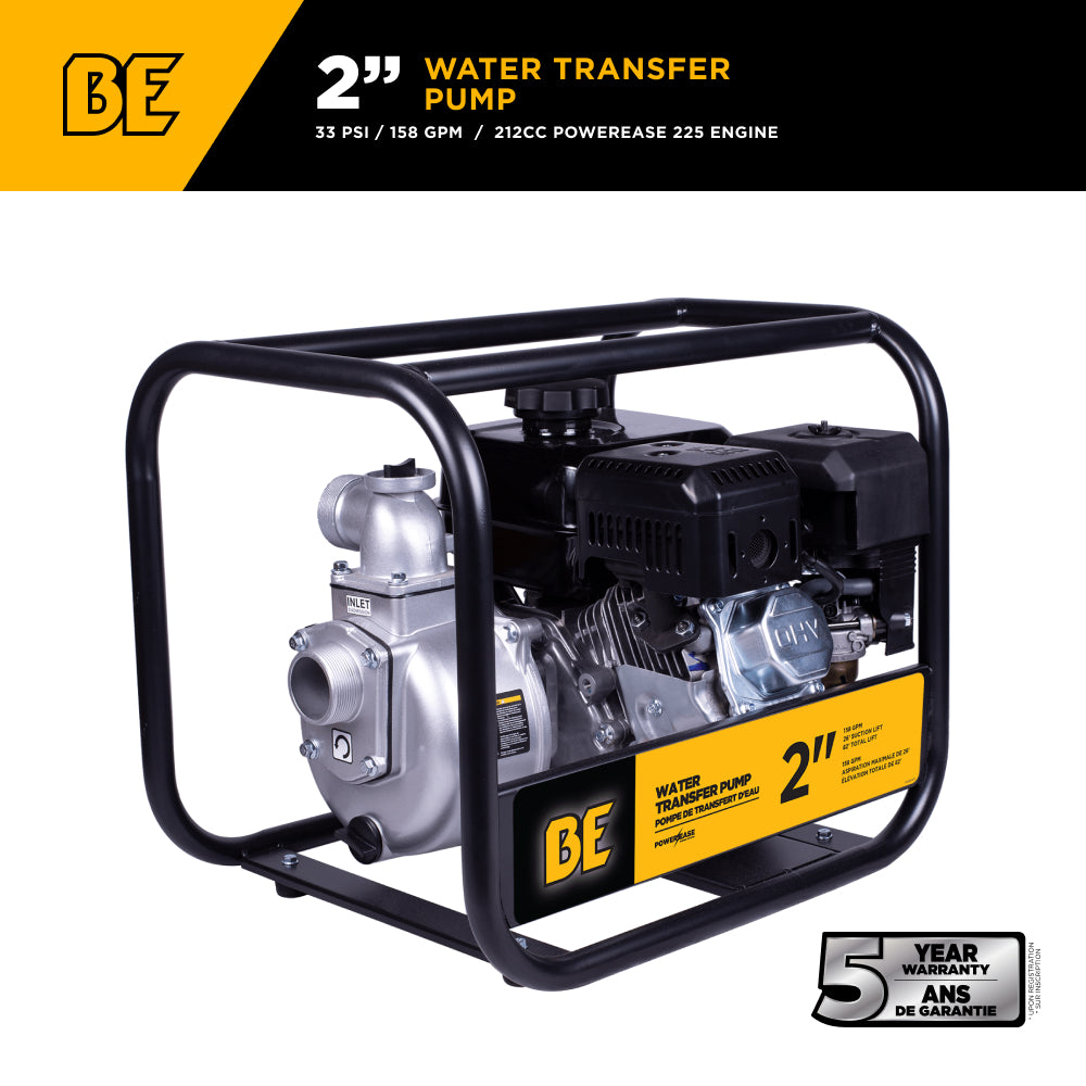 2" 33PSI 158GPM Water Transfer Pump with Powerease 225 Engine