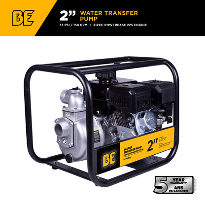 2" 33PSI 158GPM Water Transfer Pump with Powerease 225 Engine