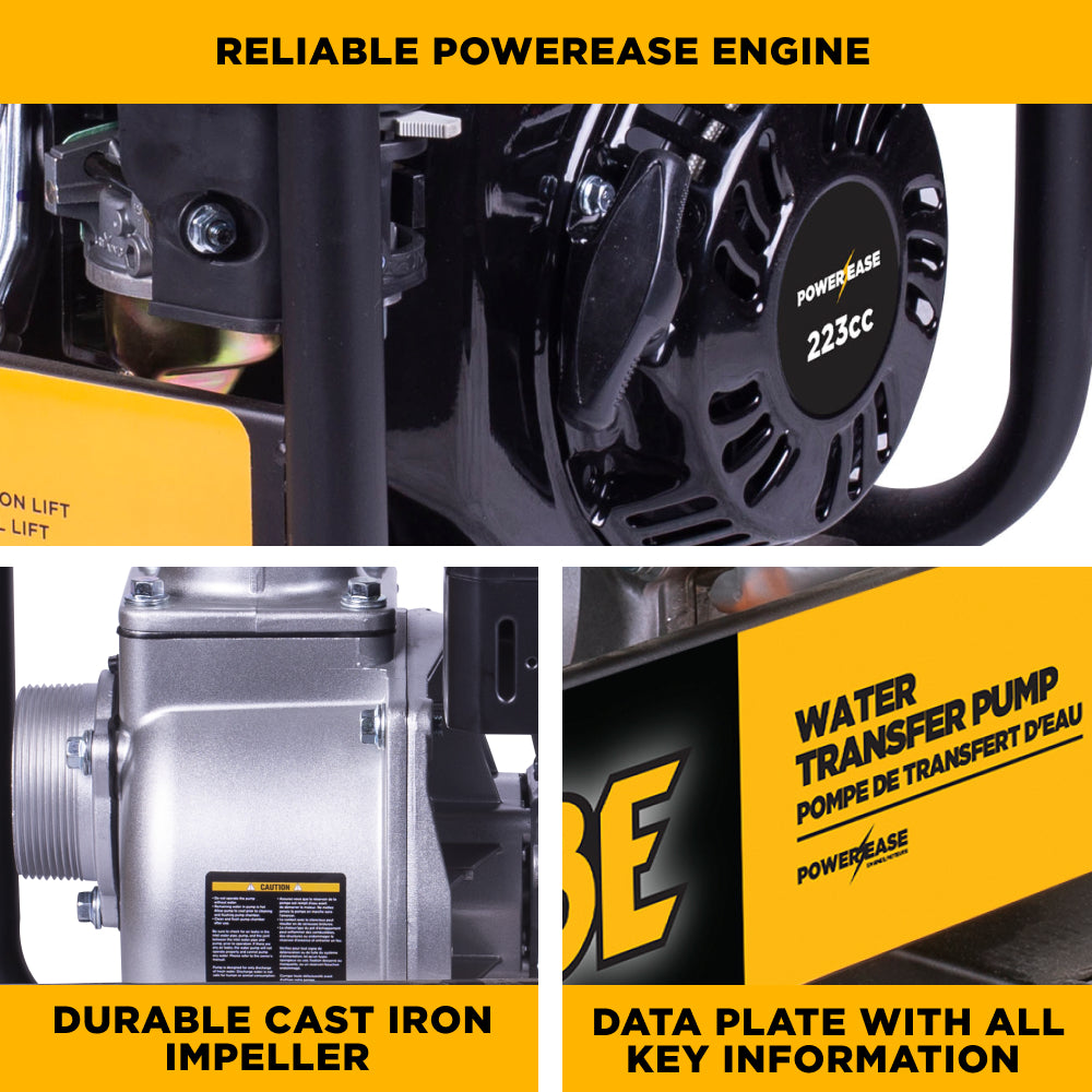 3" Water Transfer Pump with Powerease 225 Engine