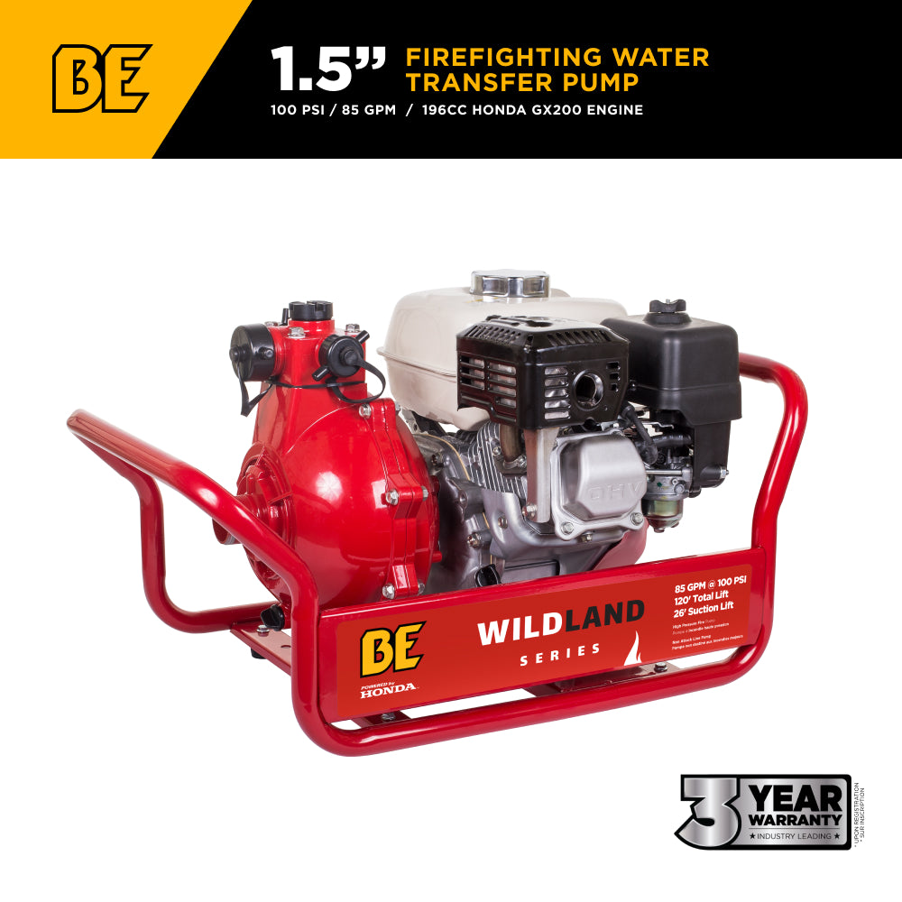 Pompe à eau haute pression de 1,5" avec moteur Honda GX200