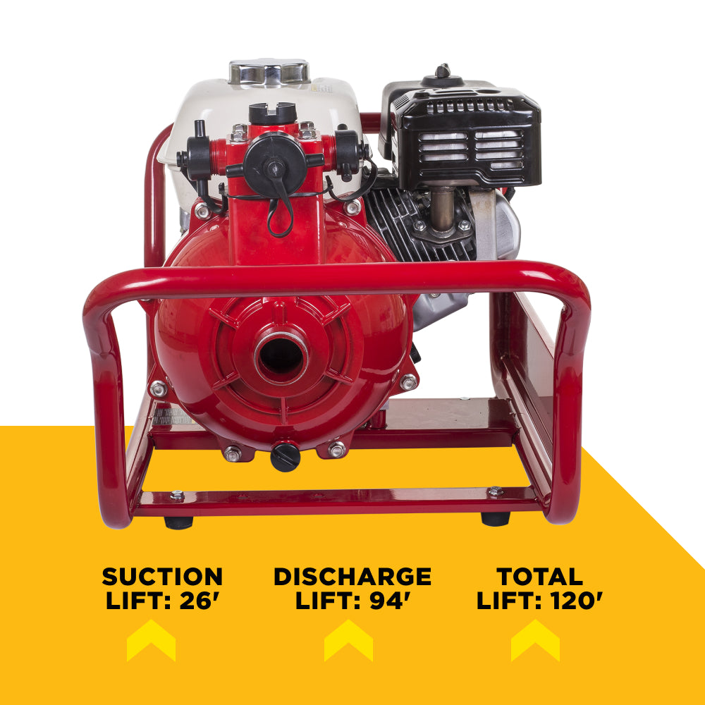 Pompe à eau haute pression de 1,5" avec moteur Honda GX200