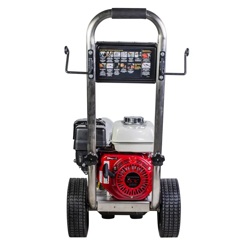 2,500 PSI 3.0 GPM Gas Pressure Washer with Honda GX200 Engine and General Triplex Pump - PE-2565HWSGENSP