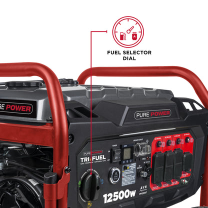12,500W Tri-Fuel Generator - PP12500T