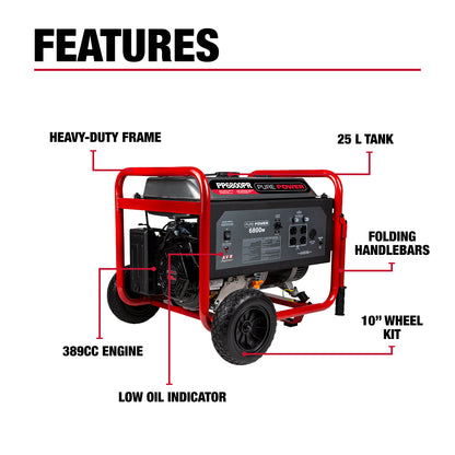 6,800W Gas Generator - PP6800PR