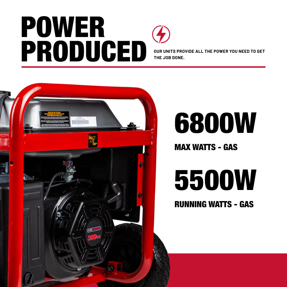 6,800W Gas Generator - PP6800PR