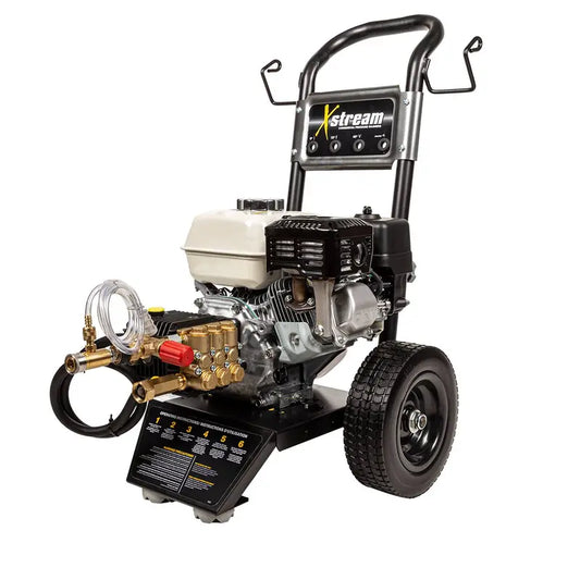 Nettoyeur haute pression à essence de 2 500 PSI - 3,0 GPM avec moteur Honda GX200 et pompe General Triplex